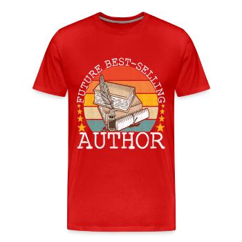 Auteur Écrivain Écrivain - T-shirt bio Premium Homme - rouge - Devant - Damien (186cm)