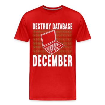 Programmierer Informatiker - Männer Premium Bio T-Shirt - Rot - Vorne - Damien (186cm)