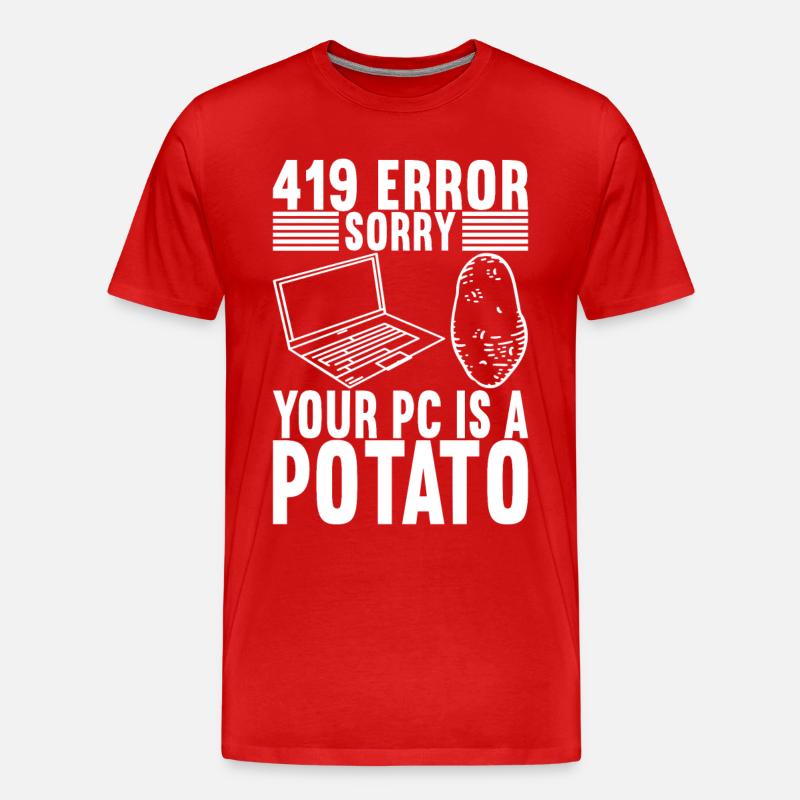 Programmer Computer Scientist - Men's Premium Organic T-Shirt - red