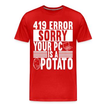 Programmer Computer Scientist - Men's Premium Organic T-Shirt - red - Front - Damien (186cm)