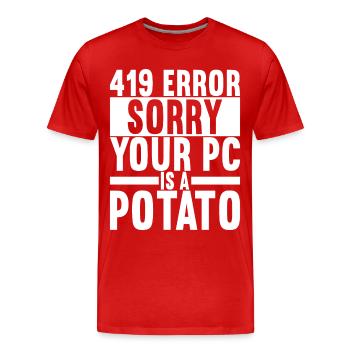 Programmer Computer Scientist - Men's Premium Organic T-Shirt - red - Front - Damien (186cm)