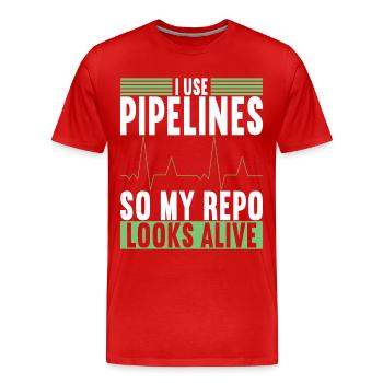 Programmierer Informatiker - Männer Premium Bio T-Shirt - Rot - Vorne - Damien (186cm)