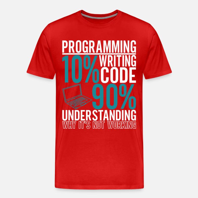 Programmierer Informatiker - Männer Premium Bio T-Shirt - Rot