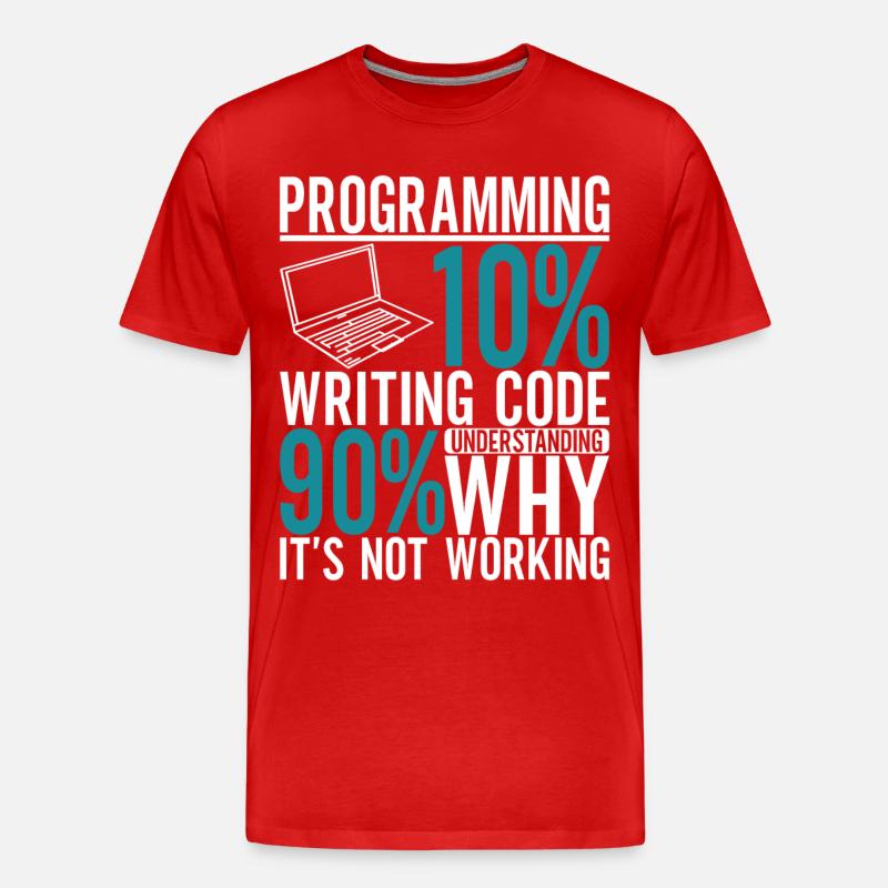 Programmierer Informatiker - Männer Premium Bio T-Shirt - Rot
