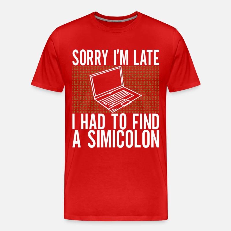 Programmierer Informatiker - Männer Premium Bio T-Shirt - Rot