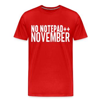 Programmer Computer Scientist - Men's Premium Organic T-Shirt - red - Front - Damien (186cm)