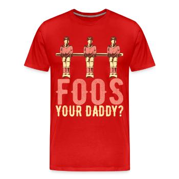 Tischfussball Tischkicker - Männer Premium Bio T-Shirt - Rot - Vorne - Damien (186cm)
