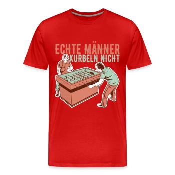 Tischfussball Tischkicker - Männer Premium Bio T-Shirt - Rot - Vorne - Damien (186cm)