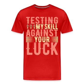 Tischfussball Tischkicker - Männer Premium Bio T-Shirt - Rot - Vorne - Damien (186cm)