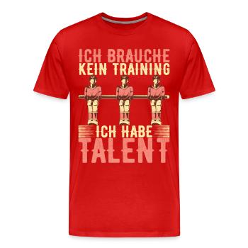Tischfussball Tischkicker - Männer Premium Bio T-Shirt - Rot - Vorne - Damien (186cm)