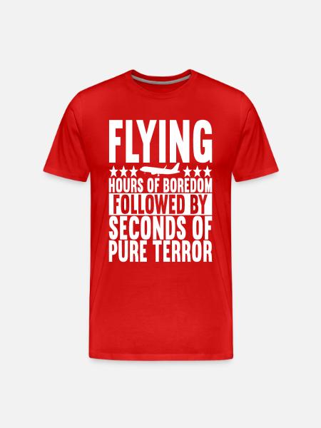 Pilot Flugzeug - Männer Premium Bio T-Shirt - Rot