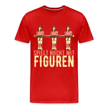 Tischfussball Tischkicker - Männer Premium Bio T-Shirt - Rot - Vorne - Damien (186cm)