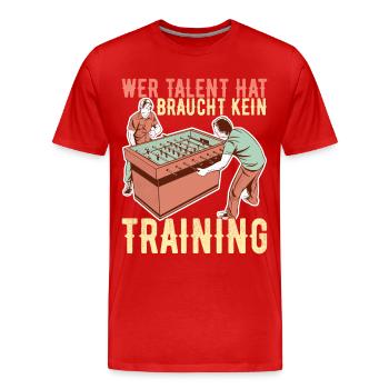 Tischfussball Tischkicker - Männer Premium Bio T-Shirt - Rot - Vorne - Damien (186cm)
