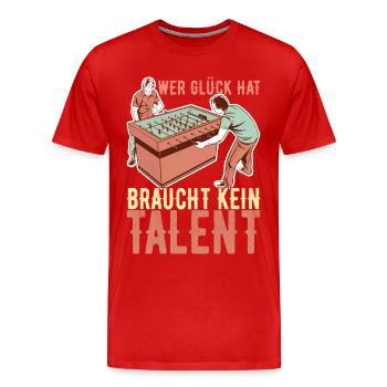 Tischfussball Tischkicker - Männer Premium Bio T-Shirt - Rot - Vorne - Damien (186cm)