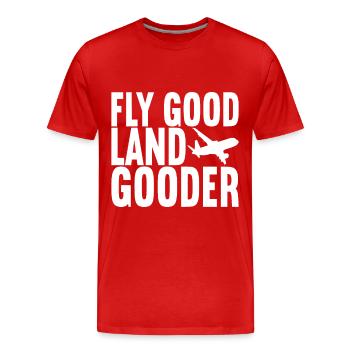 Pilote d’avion - T-shirt bio Premium Homme - rouge - Devant - Damien (186cm)