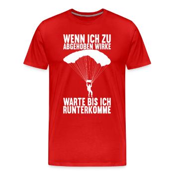 Fallschirmspringer Fallschirmsprung Skydiving - Männer Premium Bio T-Shirt - Rot - Vorne - Damien (186cm)