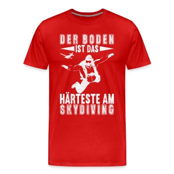 Fallschirmspringer Fallschirmsprung Skydiving - Männer Premium Bio T-Shirt - Rot - Vorne - Damien (186cm)