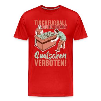Tischfussball Tischkicker - Männer Premium Bio T-Shirt - Rot - Vorne - Damien (186cm)