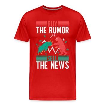 Aktien Aktionär Investor - Männer Premium Bio T-Shirt - Rot - Vorne - Damien (186cm)