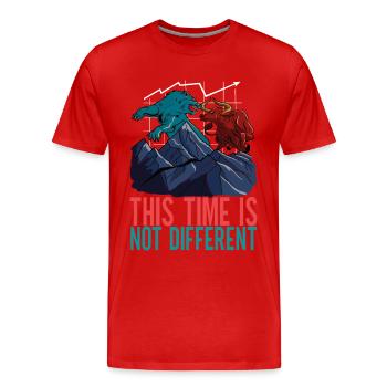 Aktien Aktionär Investor - Männer Premium Bio T-Shirt - Rot - Vorne - Damien (186cm)