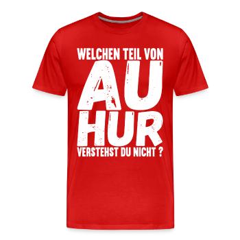 Aachener Slang - Männer Premium Bio T-Shirt - Rot - Vorne - Damien (186cm)