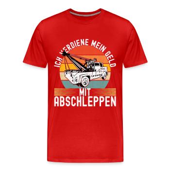 Abschleppwagen Abschleppdienst - Männer Premium Bio T-Shirt - Rot - Vorne - Damien (186cm)