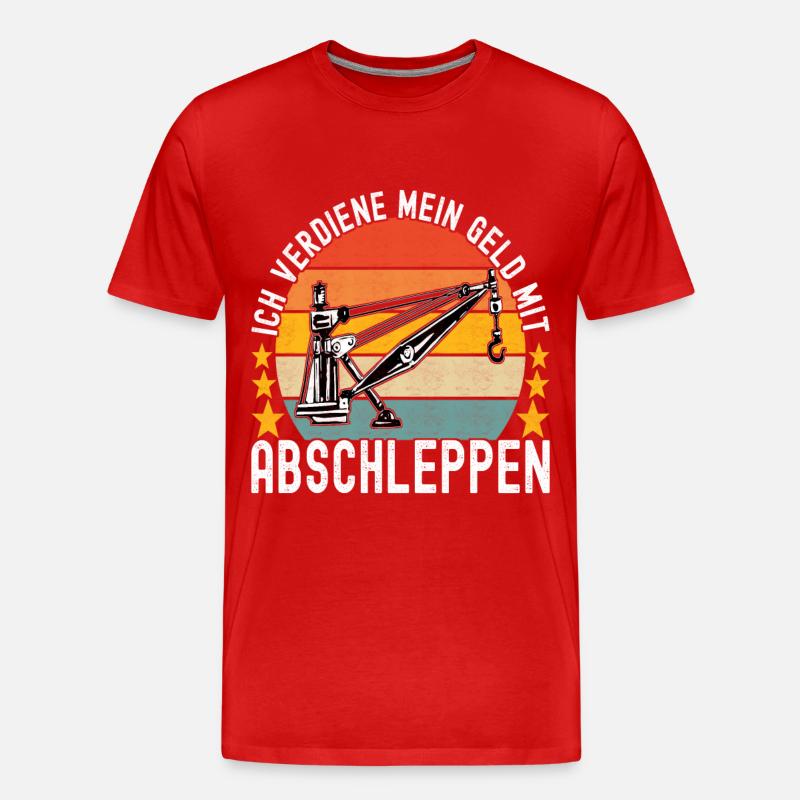 Abschleppwagen Abschleppdienst - Männer Premium Bio T-Shirt - Rot
