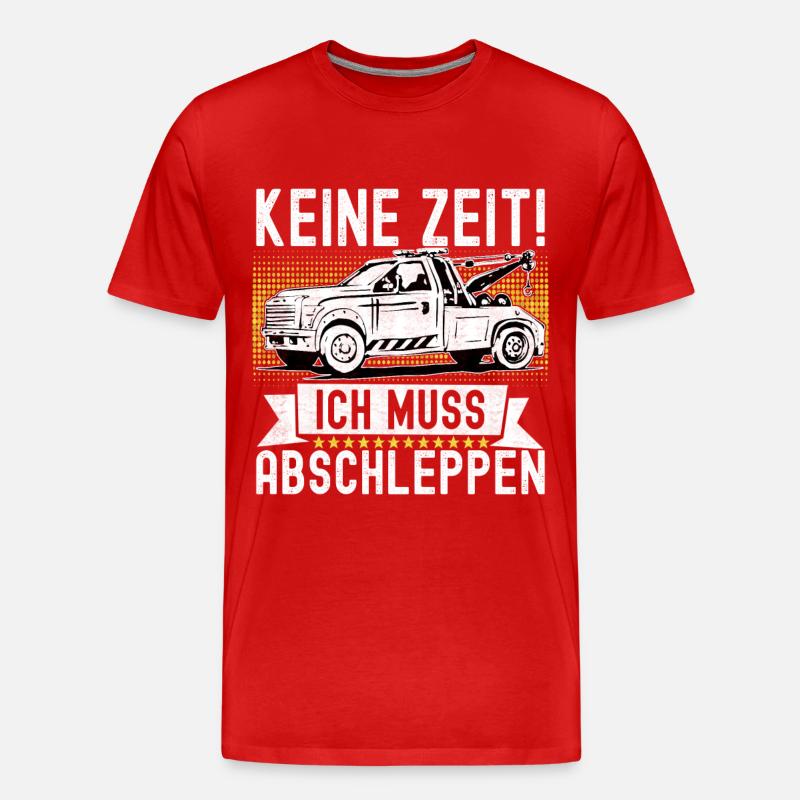 Abschleppwagen Abschleppdienst - Männer Premium Bio T-Shirt - Rot