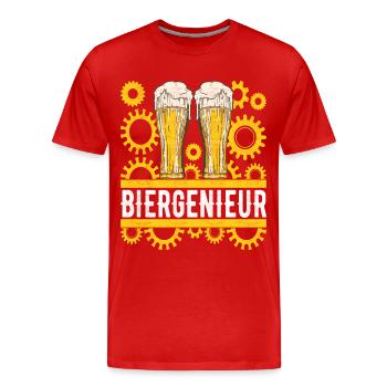 Brasseurs de bière Brassage de bière - T-shirt bio Premium Homme - rouge - Devant - Damien (186cm)