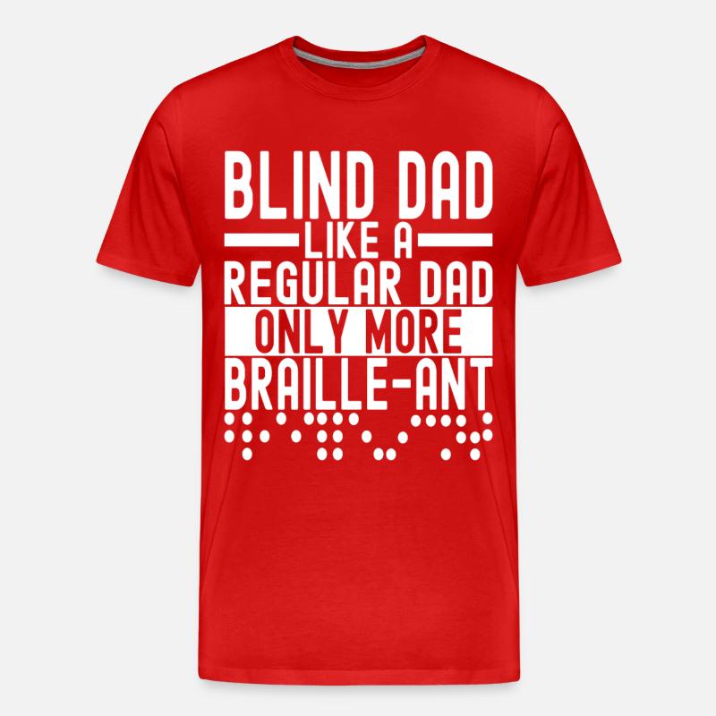 Blind Sehbehinderung - Männer Premium Bio T-Shirt - Rot