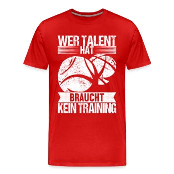 Boule Boulespieler - Männer Premium Bio T-Shirt - Rot - Vorne - Damien (186cm)