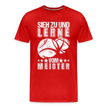 Boule Boulespieler - Männer Premium Bio T-Shirt - Rot - Vorne - Damien (186cm)