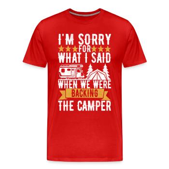 Camping Camping-car - T-shirt bio Premium Homme - rouge - Devant - Damien (186cm)