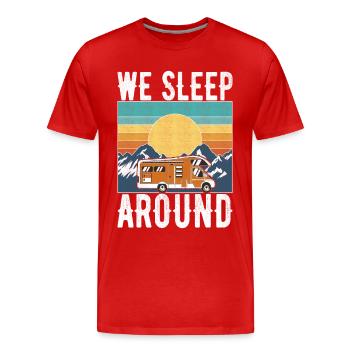 Camping Camping-car - T-shirt bio Premium Homme - rouge - Devant - Damien (186cm)