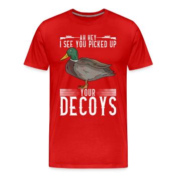 Hunting Hunter Bird Hunt - Men's Premium Organic T-Shirt - red - Front - Damien (186cm)