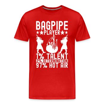 Cornemuses Cornemuses - T-shirt bio Premium Homme - rouge - Devant - Damien (186cm)