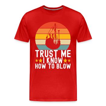 Cornemuses Cornemuses - T-shirt bio Premium Homme - rouge - Devant - Damien (186cm)