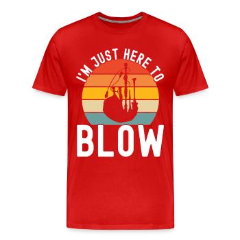 Cornemuses Cornemuses - T-shirt bio Premium Homme - rouge - Devant - Damien (186cm)
