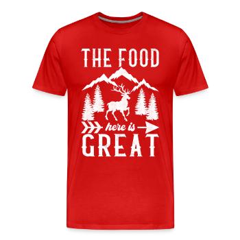Hunting Hunter Hunting Deer - Men's Premium Organic T-Shirt - red - Front - Damien (186cm)