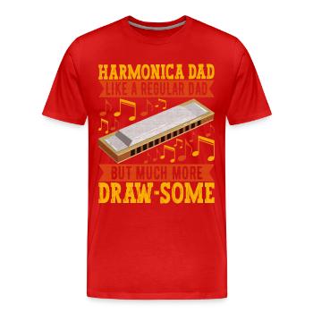 Harmonica Harmonica - T-shirt bio Premium Homme - rouge - Devant - Damien (186cm)
