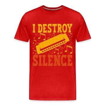 Harmonica Harmonica - T-shirt bio Premium Homme - rouge - Devant - Damien (186cm)