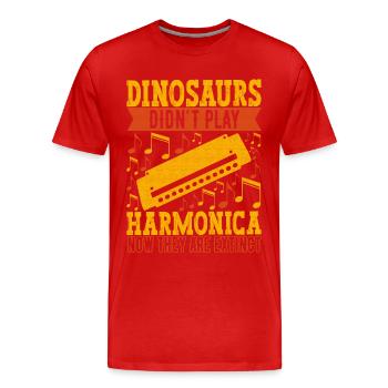 Harmonika Mundharmonika - Männer Premium Bio T-Shirt - Rot - Vorne - Damien (186cm)