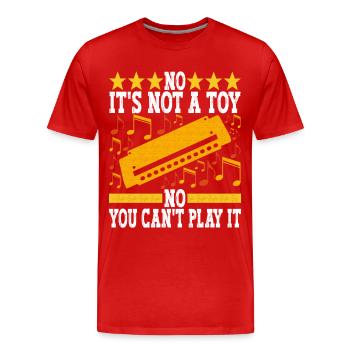 Harmonica Harmonica - T-shirt bio Premium Homme - rouge - Devant - Damien (186cm)