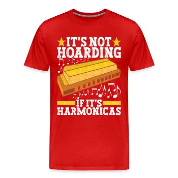 Harmonika Mundharmonika - Männer Premium Bio T-Shirt - Rot - Vorne - Damien (186cm)