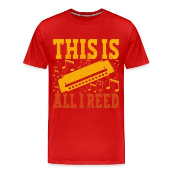 Harmonika Mundharmonika - Männer Premium Bio T-Shirt - Rot - Vorne - Damien (186cm)