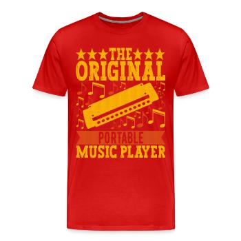 Harmonica Harmonica - T-shirt bio Premium Homme - rouge - Devant - Damien (186cm)