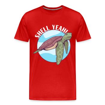 Turtle Turtle Aquatic turtle - Men's Premium Organic T-Shirt - red - Front - Damien (186cm)