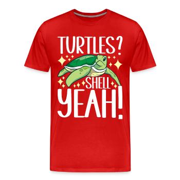 Turtle Turtle Aquatic turtle - Men's Premium Organic T-Shirt - red - Front - Damien (186cm)