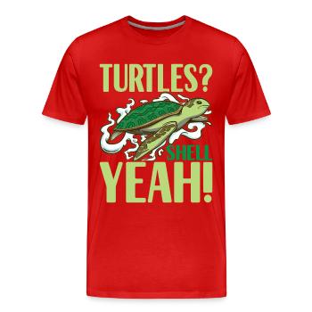 Turtle Turtle Aquatic turtle - Men's Premium Organic T-Shirt - red - Front - Damien (186cm)