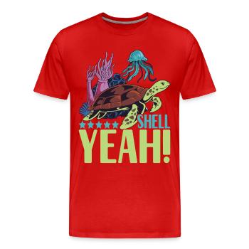 Turtle Turtle Aquatic turtle - Men's Premium Organic T-Shirt - red - Front - Damien (186cm)